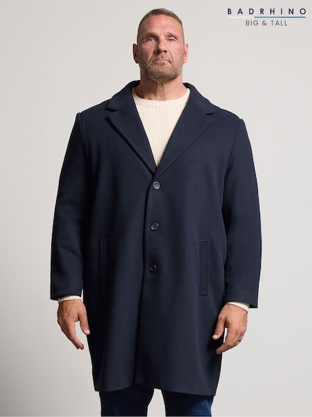 Blue - Regular Badrhino Big & Tall Formal Coat