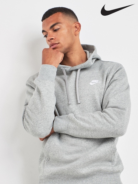 Nike Grey Club Pullover Hoodie (526458) | £60