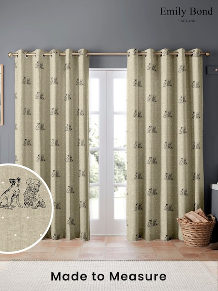 Emily Bond Natural Millie Made to Measure 100% Cotton Curtains (526792) | £91