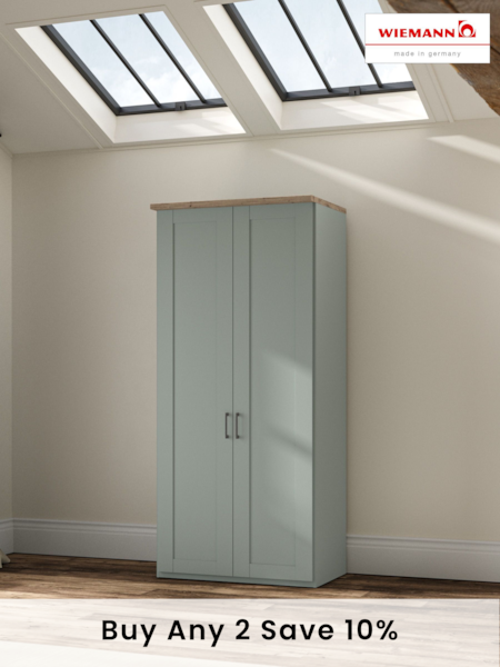 Wiemann Sage Green Truro Double Wood Semi Fitted Wardrobe (527021) | £810