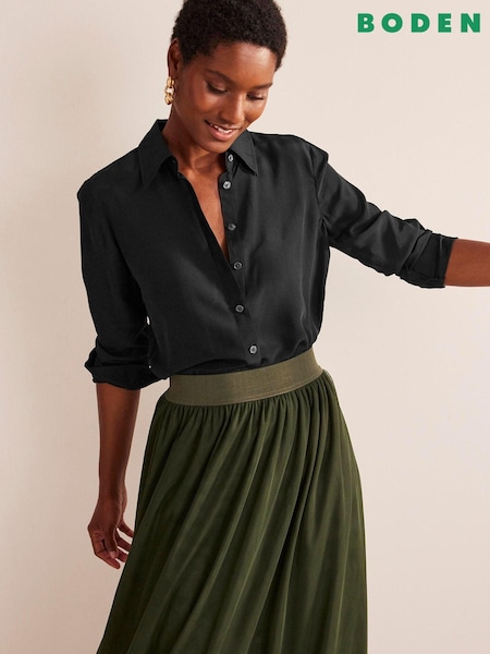 Boden Black Sienna Silk Shirt (527883) | £110