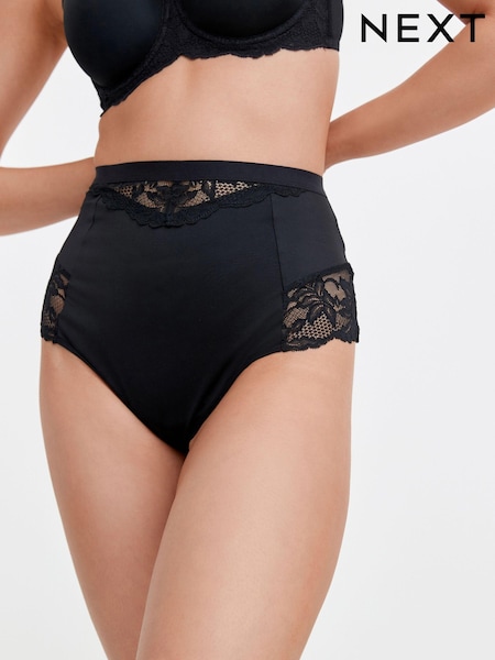 Black / Praline Nude Tummy Control Light Shaping High Waist Thongs 2 Pack (528229) | £20