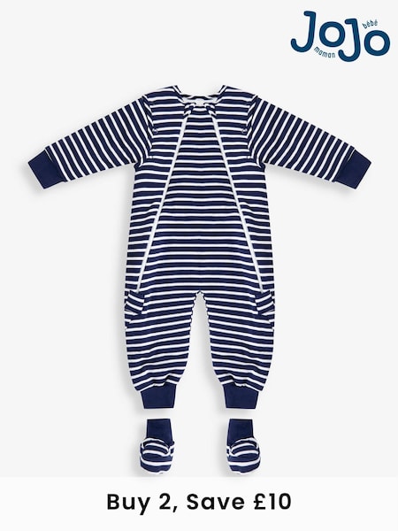 JoJo Maman Bébé Navy Stripe 2.5 Tog Sleep Snuggler (528867) | £39.50