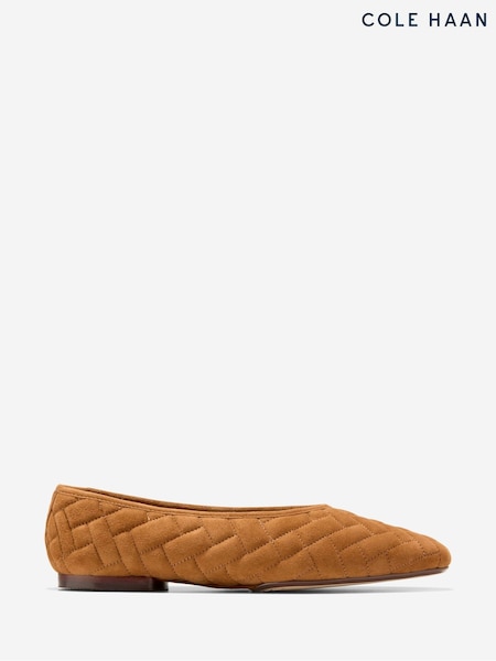 Brown - Cole Haan Jasleen Quilted Ballet Flats