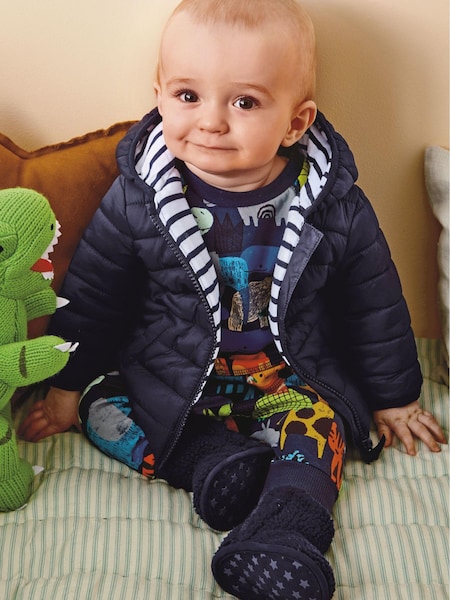 Navy Blue Hooded Baby Jacket (0mths-2yrs) (530344) | £6