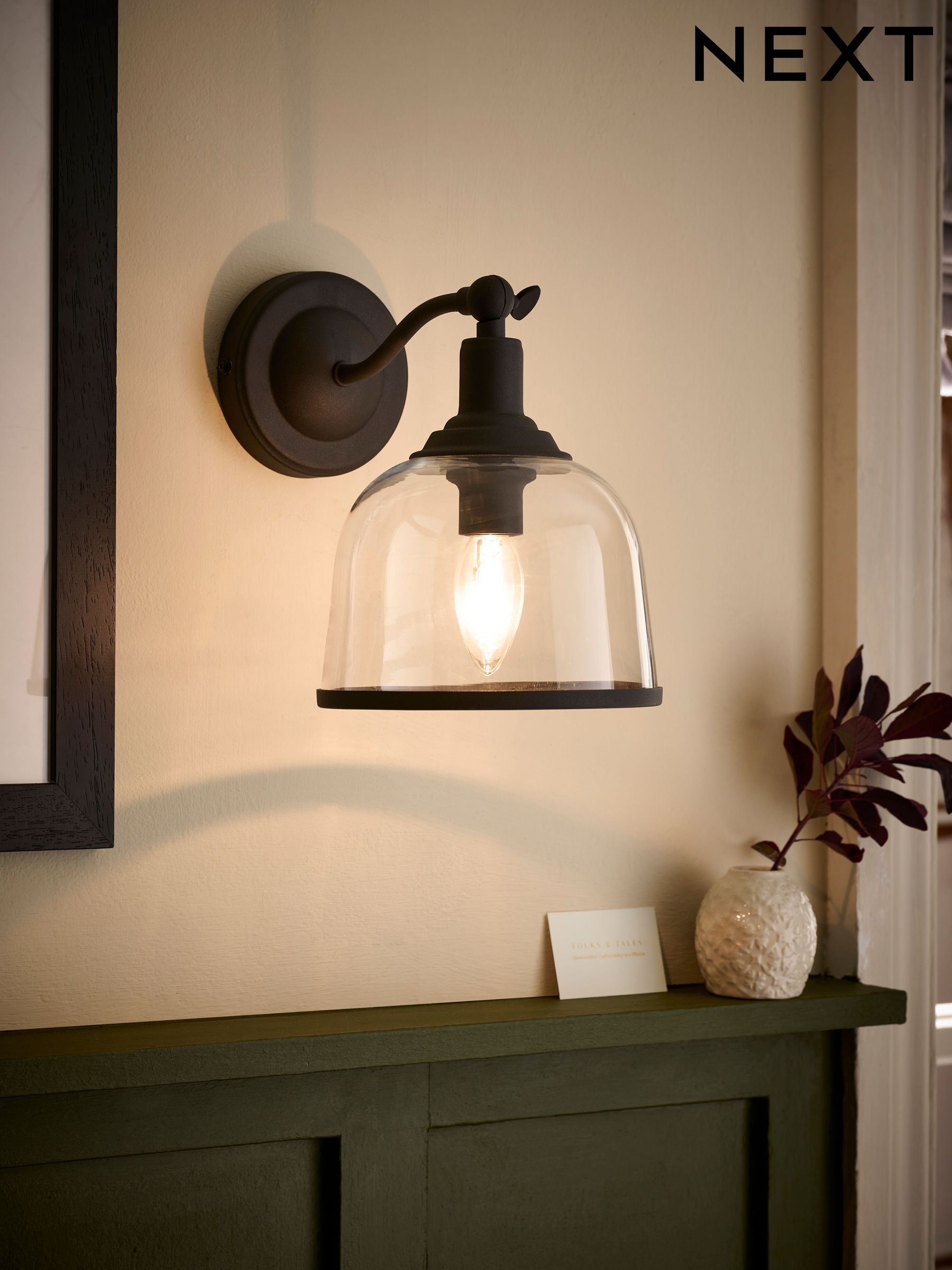 Black interior wall lights on sale