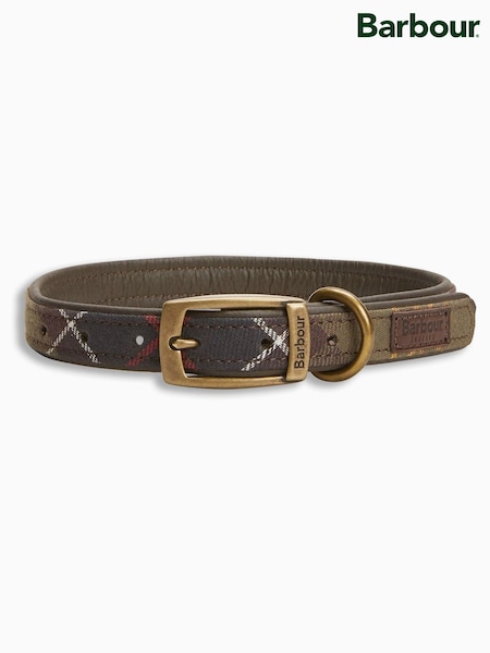 Barbour® Green Tartan Dog Collar (530992) | £40