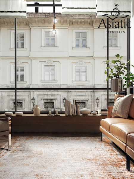 Asiatic Rugs Orange Kuza Border Rug (531964) | £122 - £348
