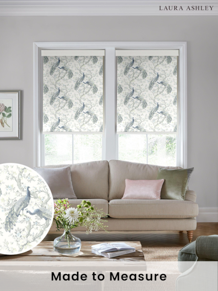 Laura Ashley Blue Belvedere Midnight Made to Measure Roller Blind (532869) | £58