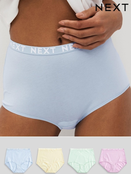Pastel Full Brief Logo Knickers 4 Pack (534848) | £18