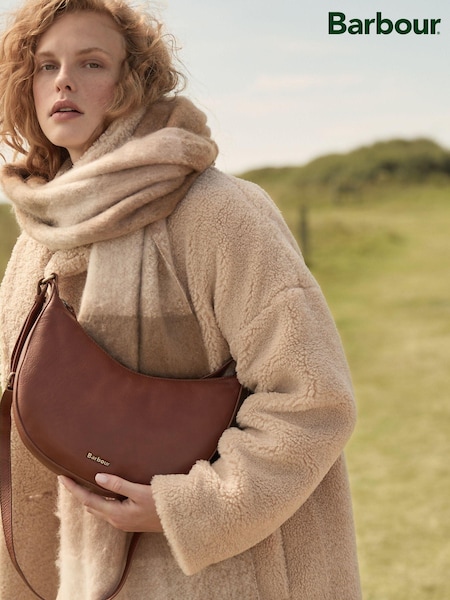 Barbour® Brown Laire Leather Sling Shoulder Bag (535127) | £149