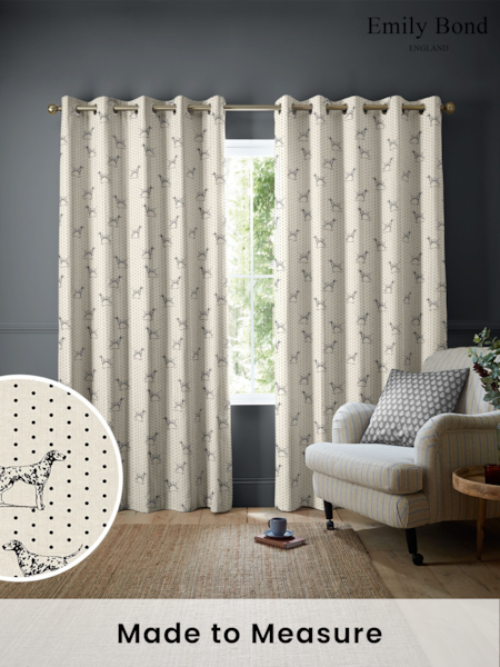 Emily Bond Natural Fred Made to Measure 100% Cotton Curtains (537124) | £91