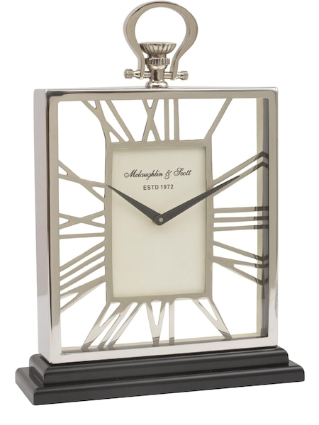 Libra Silver Skeletal Mantel Clock (537313) | £130