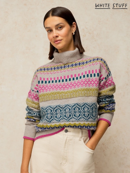 Yellow - White Stuff Felicity Fairisle Jumper