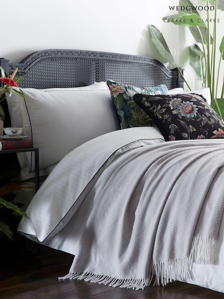 Wedgwood Grey Folia Throw (539322) | £110