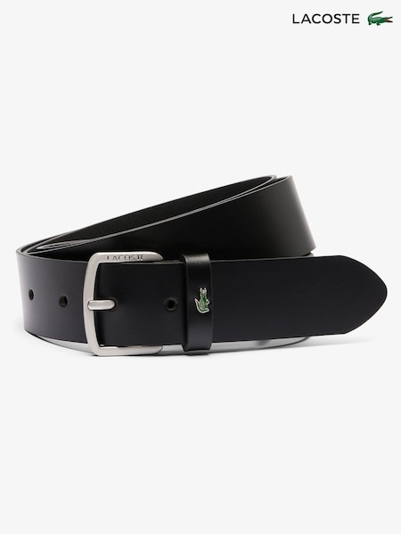 Black - Regular Lacoste Smooth Leather Belt