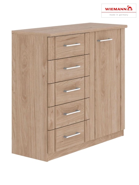 Wiemann Holm Oak Torquay Chest of 5 Drawer Wide Drawers (541028) | £420