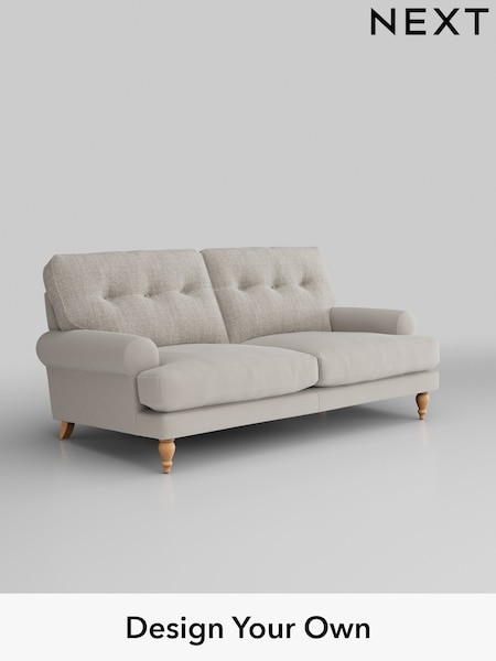 Chunky Weave/Dove Grey Erin Buttoned Back Deep Sit (541109) | £1,275