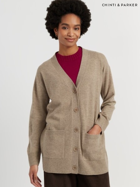 Natural - Chinti & Parker Wool-cashmere Long Cardigan
