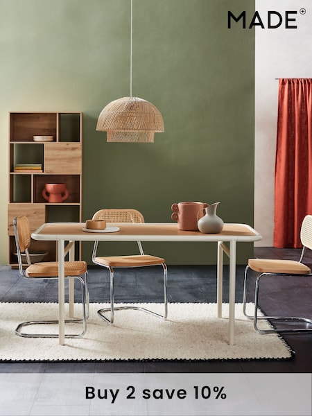 MADE.COM Ecru White Tuva 4 Seater Dining Table (543022) | £279
