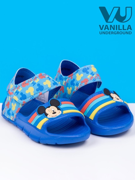 Vanilla Underground Blue Kids Mickey Mouse Character Sandals (543190) | £14