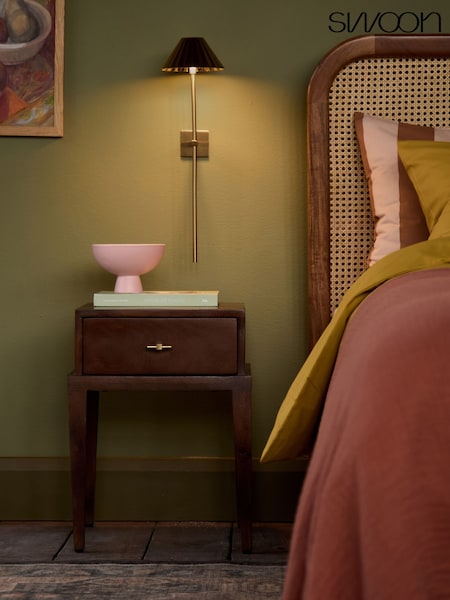 Swoon Verne Mango Wood 1 Drawer Bedside Table