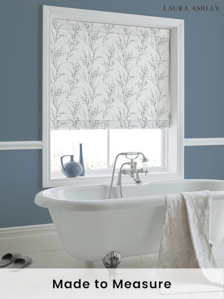 Laura Ashley Blue Pussy Willow Seaspray Made to Measure Roman Blind (544968) | £94