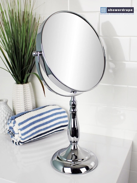 Showerdrape Chrome Vanity Mirror Round 7x Magnification Reversable Vidos (545356) | £40