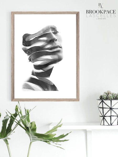 Brookpace Lascelles Black Contemporary Sculpture Artwork In Wood Frame (545665) | £156
