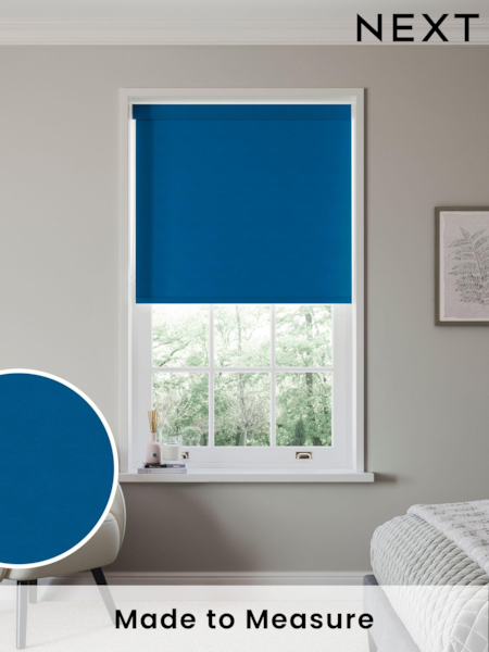 Marine Blue Glow Made to Measure Blackout Roller Blind (546421) | £55