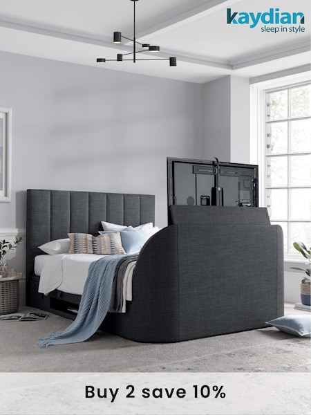 Kaydian Slate Medburn TV Side Lift Ottoman Storage Bed (546650) | £2,000 - £2,400
