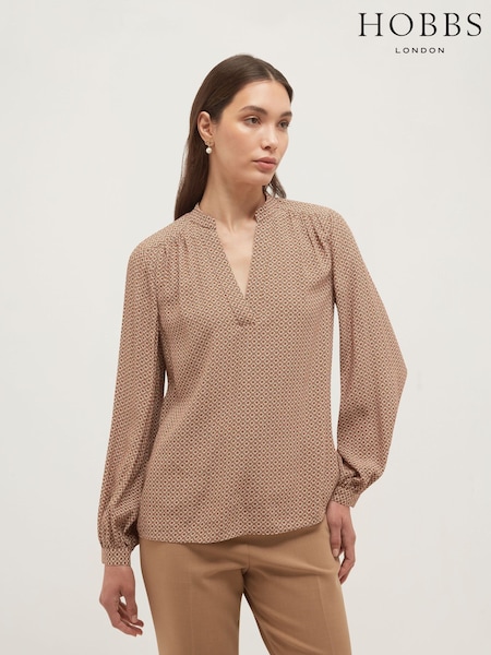 Brown - Hobbs Mila Blouse