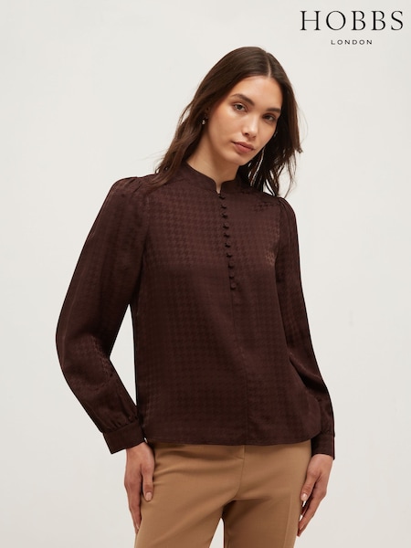 Brown - Hobbs Posy Blouse