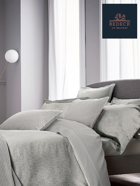 Bedeck Of Belfast Silver 300 Thread Count 100% Cotton Tahra Oxford Pillowcase (548051) | £20