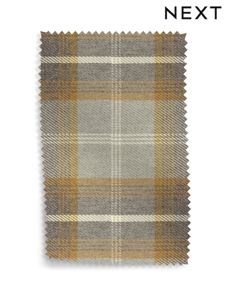 Murray Ochre Yellow Tweedy Check Upholstery Swatch (548339) | £0
