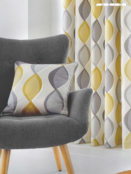 Fusion Grey Lennox Ogee 100% Cotton Cushion (549399) | £16