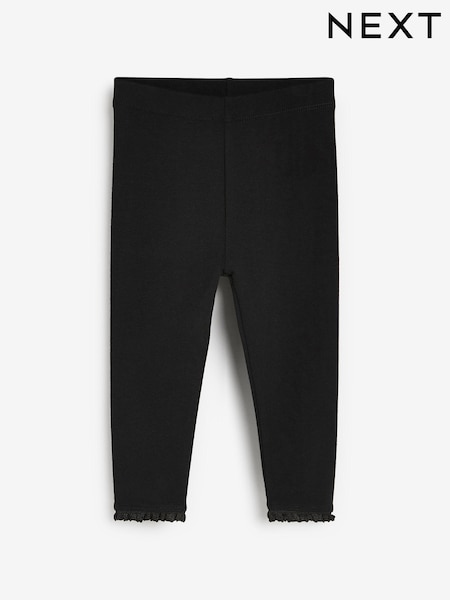 Black Lace Trim Leggings (3mths-7yrs) (549756) | £3 - £5