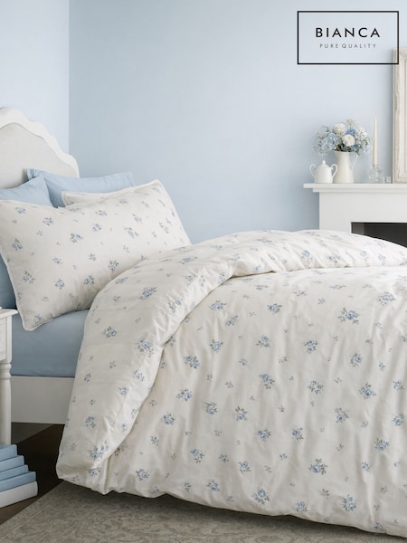 Bianca Vintage Rosebud Lace Cotton Duvet Cover Set