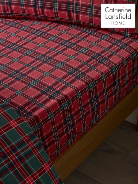 Catherine Lansfield Tartan Check Fitted Sheet