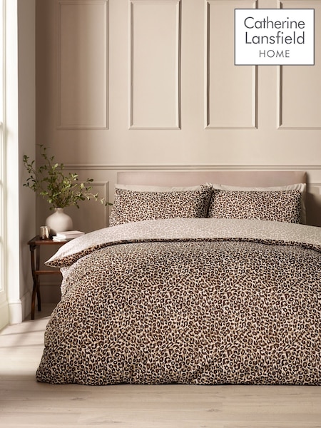 Catherine Lansfield Animal Print So Soft Reversible Duvet Cover And Pillowcase Set