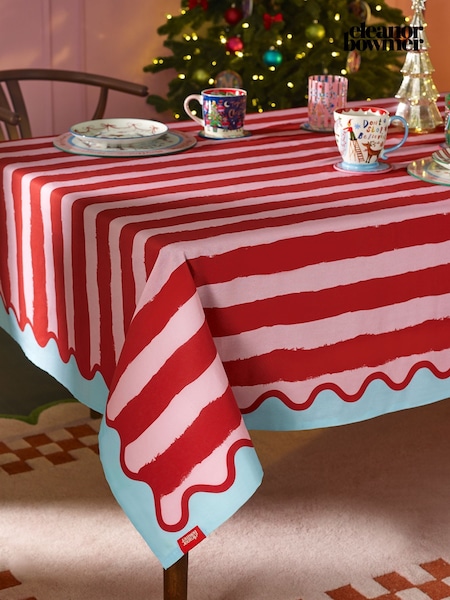 Eleanor Bowmer Christmas Santa Cotton Table Cloth