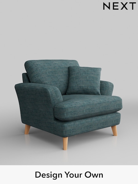 Boucle Weave Easy Clean/Dark Teal Green Conway Relaxed Sit (550495) | £775