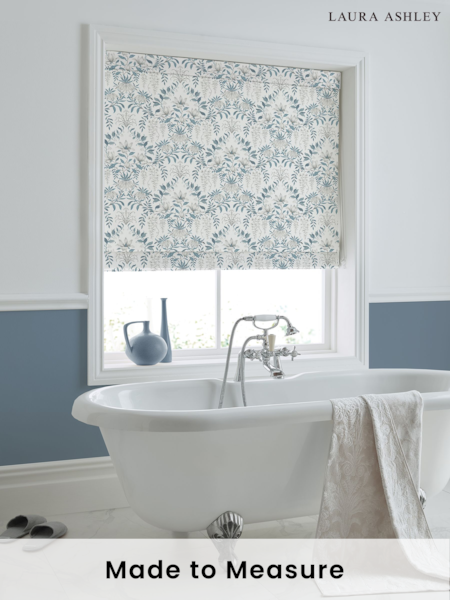 Laura Ashley Blue Parterre Seaspray Made to Measure Roman Blind (551018) | £79