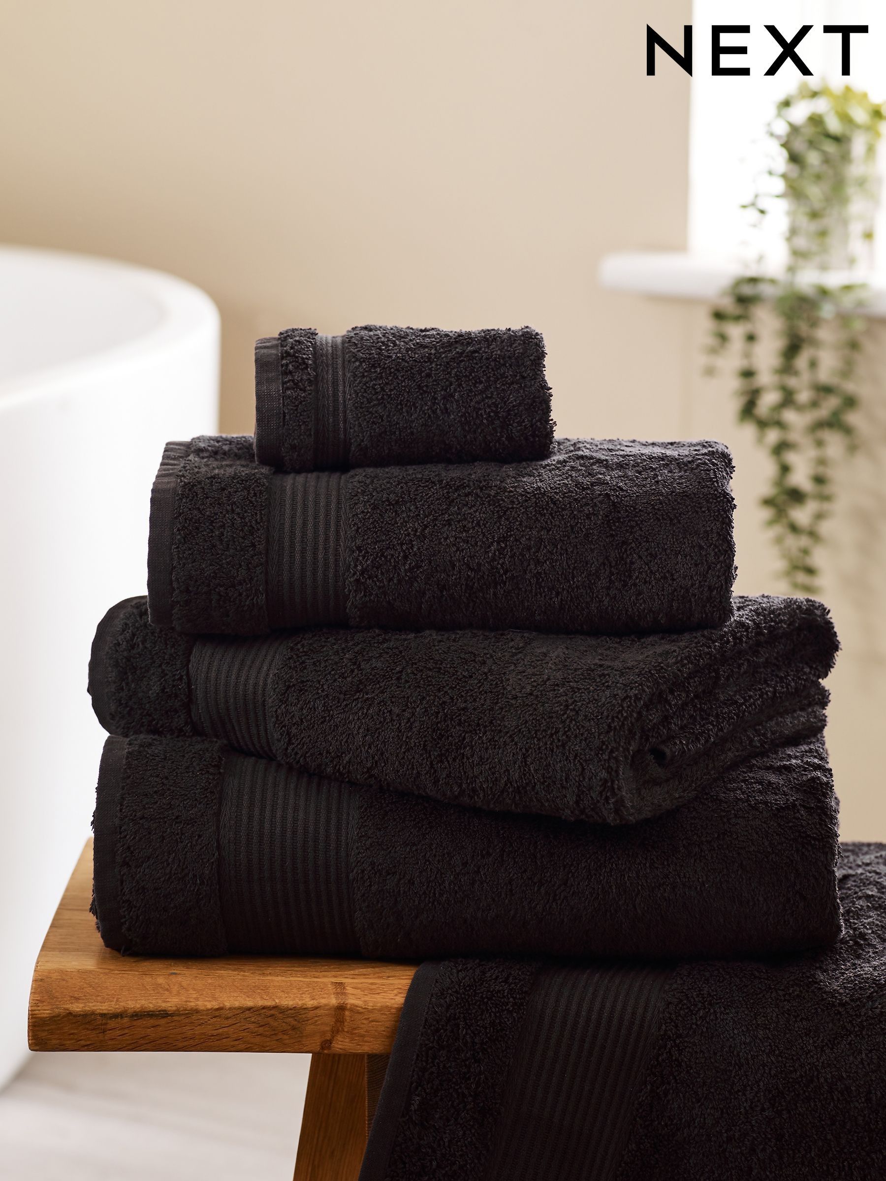Black Towels Black Bathroom Towels Next UK