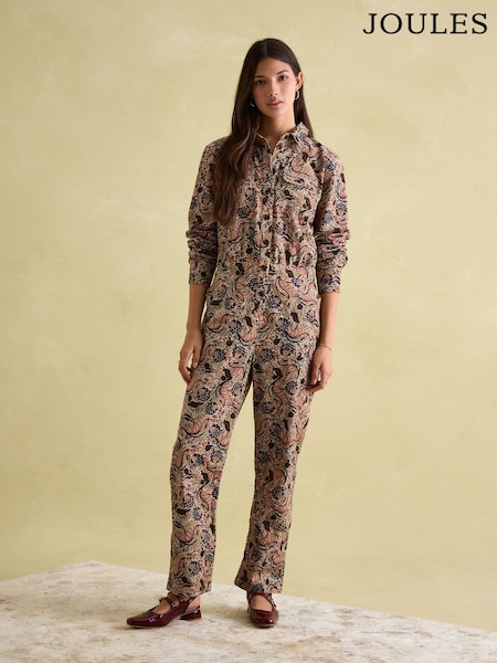 Joules Floral Paisley Corduroy 100% Cotton Jumpsuit (552498) | £26