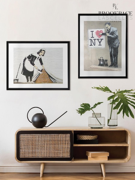 Brookpace Lascelles Black New York City Banksy Graffiti Wall Art (552573) | £25