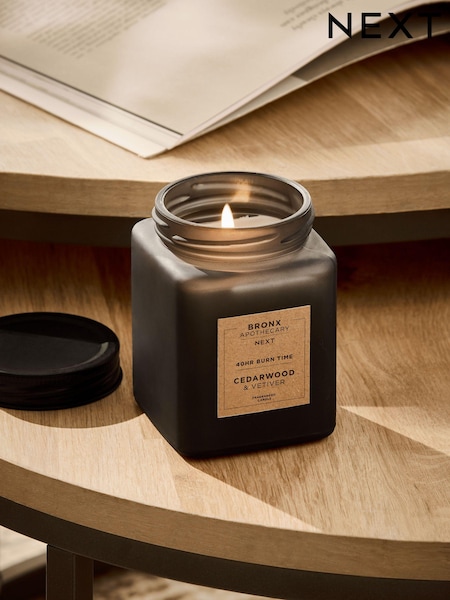 Black Bronx Cedarwood and Vetiver Single Wick Fragranced Candle (553149) | £10