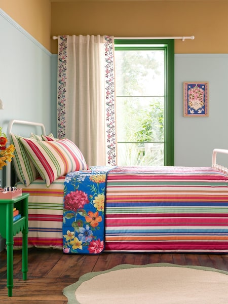 Sophie Robinson Darling Floral Stripe Reversible Bedspread