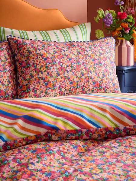 Sophie Robinson Darling Ditsy Cotton Reversible Duvet Cover And Pillowcase Set
