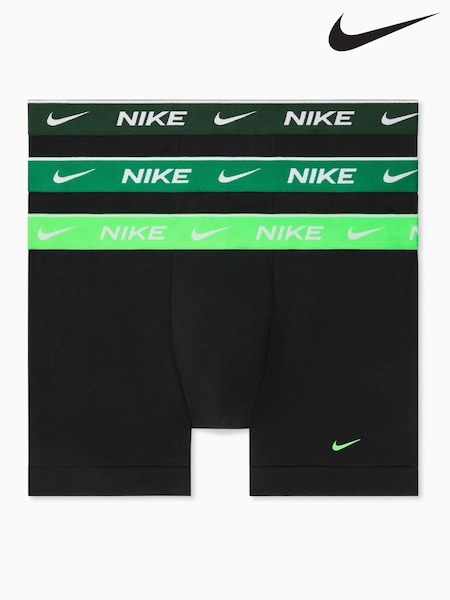 Black Chrome - Regular Nike Dri-fit Essential Cotton Stretch Trunks 3 Pack